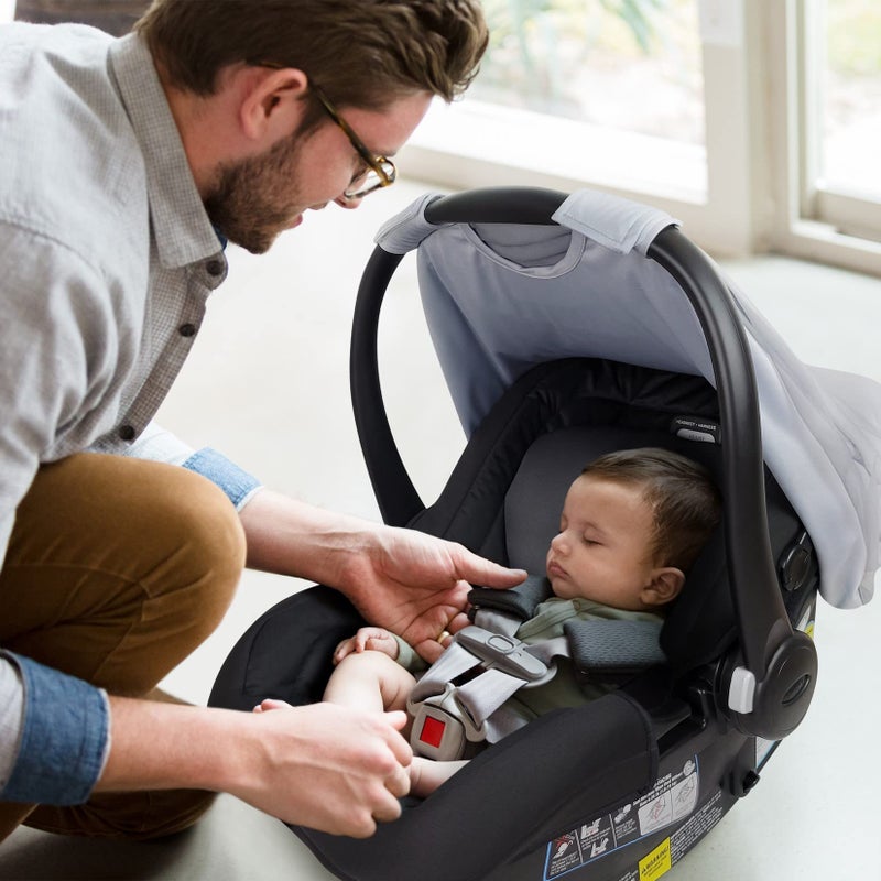 liuliuby Summer Baby Car Seat Cover | 2-in-1 Breathable Carseat Sun Shade & Mosquito Net | UV Protection Lightweight Canopy Covers for Infant Unisex | Bug Net Mesh for Spring & Summer Warm Weather (Gray) - Image 5